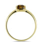 Goldplattierter Silberring mit Cognac-Quarz