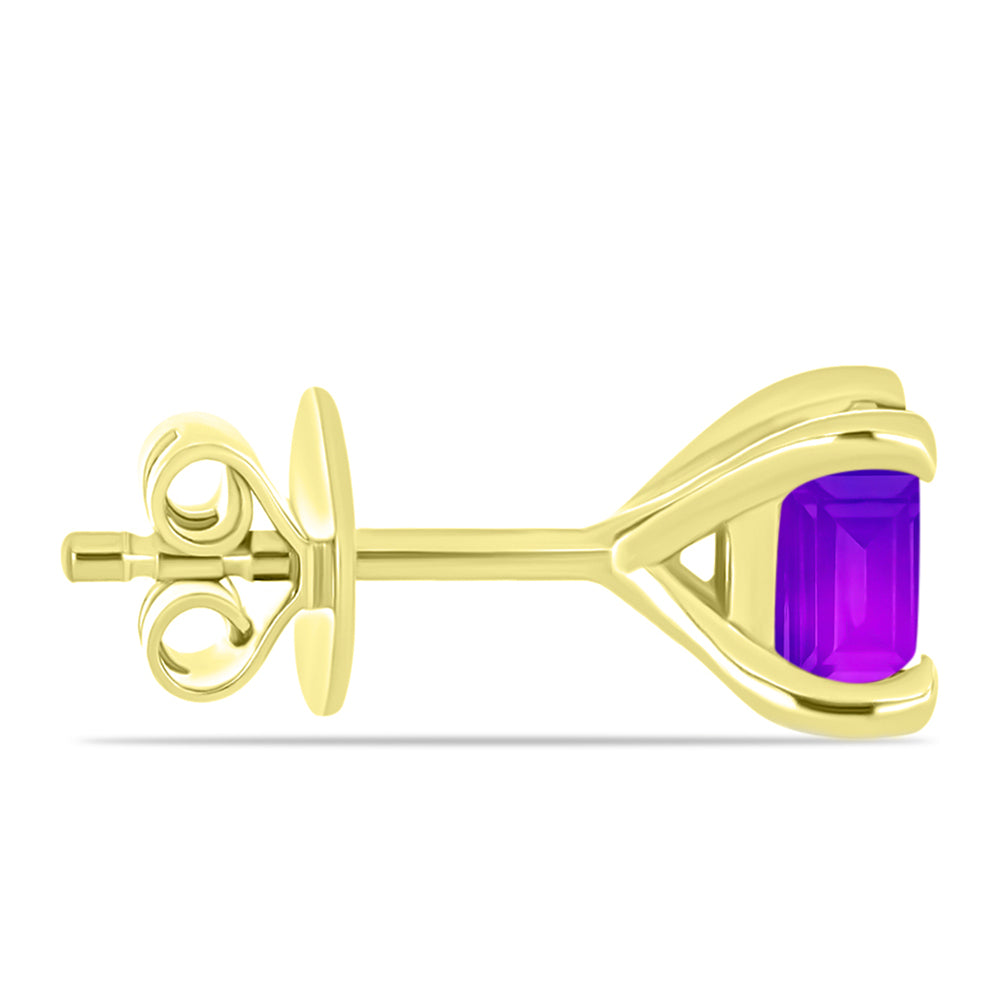 Goldplattierte Silberohrringe mit lila Achat 2 