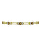 Goldplattiertes Silberarmband mit Cognac-Quarz und weißem Topas