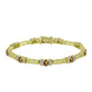 Goldplattiertes Silberarmband mit Cognac-Quarz und weißem Topas