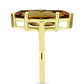 Goldplattierter Silberring mit Cognac-Quarz