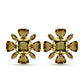 Goldplattierte Silberohrringe mit Cognac-Quarz