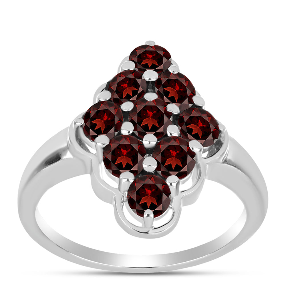 Silberring mit Barton Granat 3 
