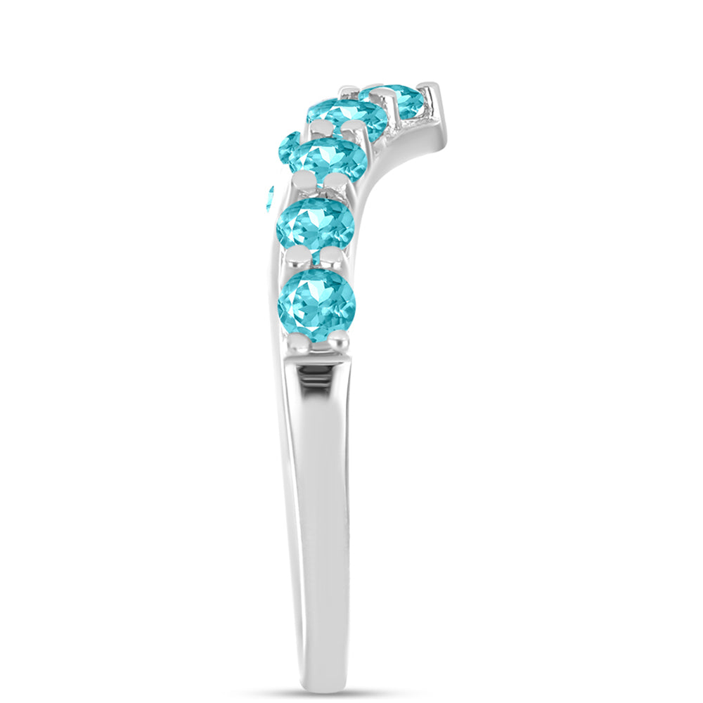 Silberring mit Paraiba Quarz 4 