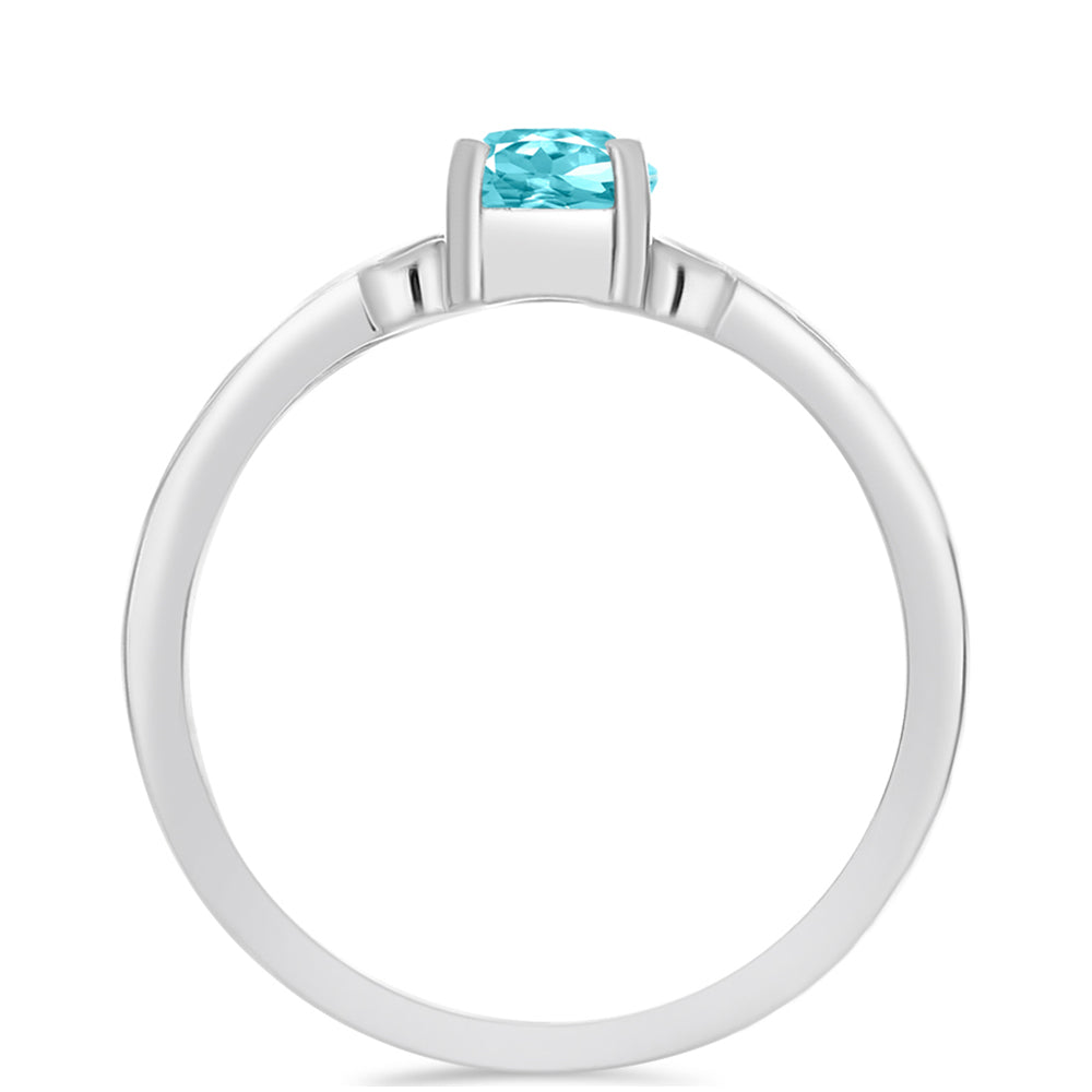Silberring mit Paraiba Quarz 2 