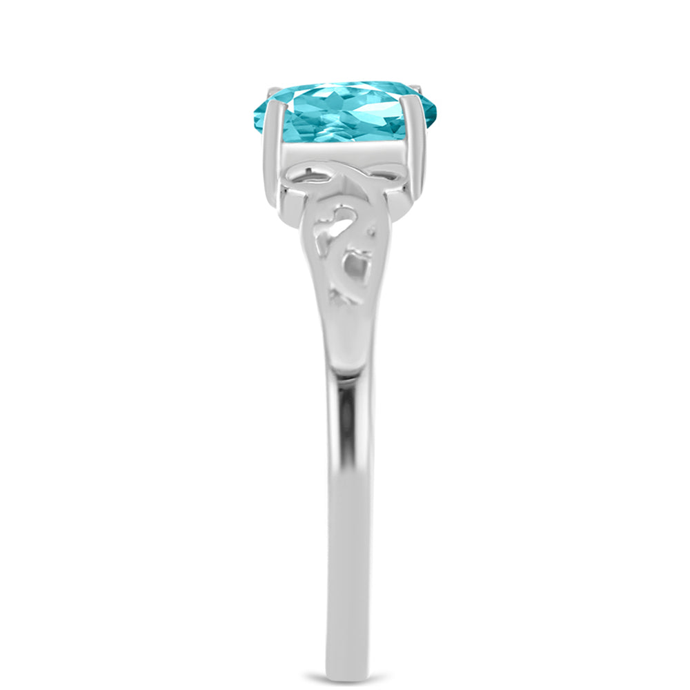 Silberring mit Paraiba Quarz 4 