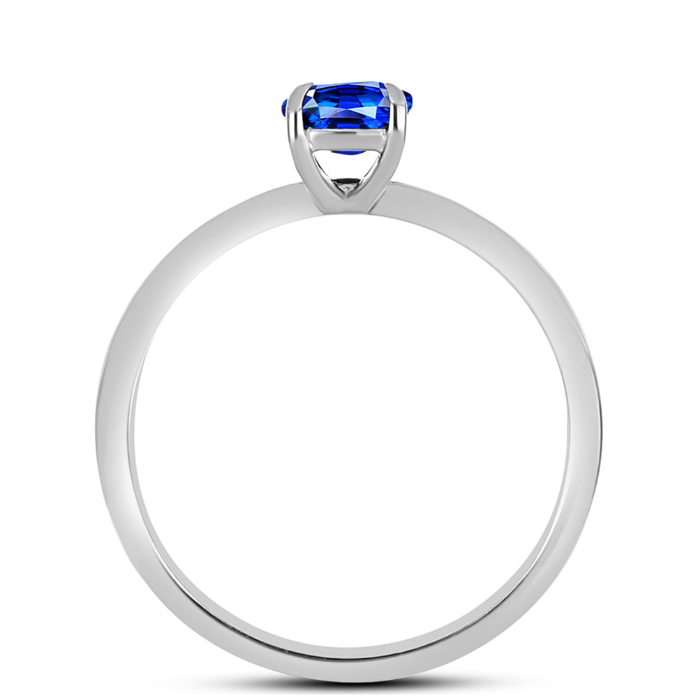Silberring mit australischem blauem Saphir