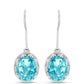 Silberohrringe mit Paraiba Quarz