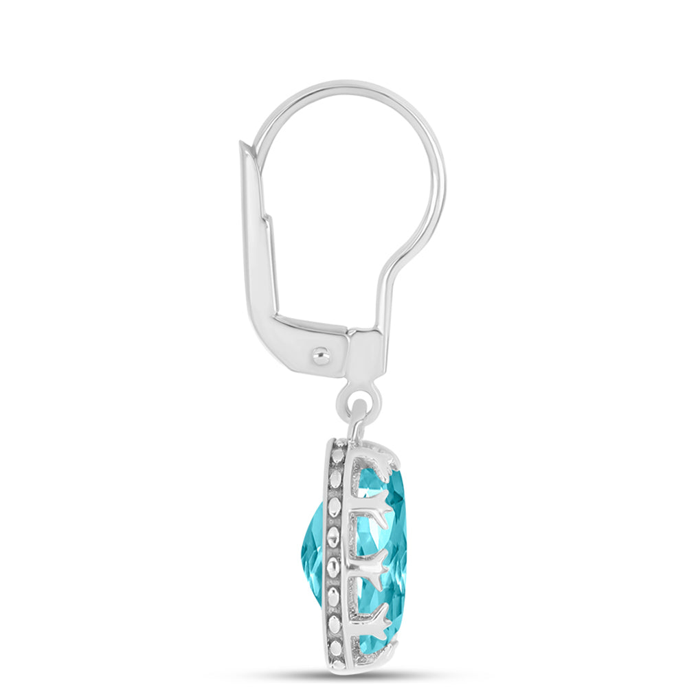 Silberohrringe mit Paraiba Quarz 2 