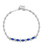 Silberarmband mit australischem blauem Saphir und weißem Topas