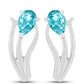 Silberohrringe mit Paraiba Quarz