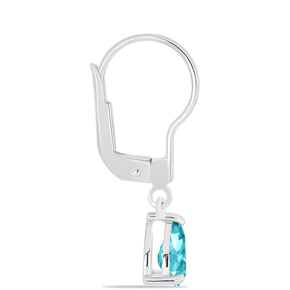 Silberohrringe mit Paraiba Quarz