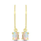 Goldplattierte Silberohrringe mit Welo-Opal
