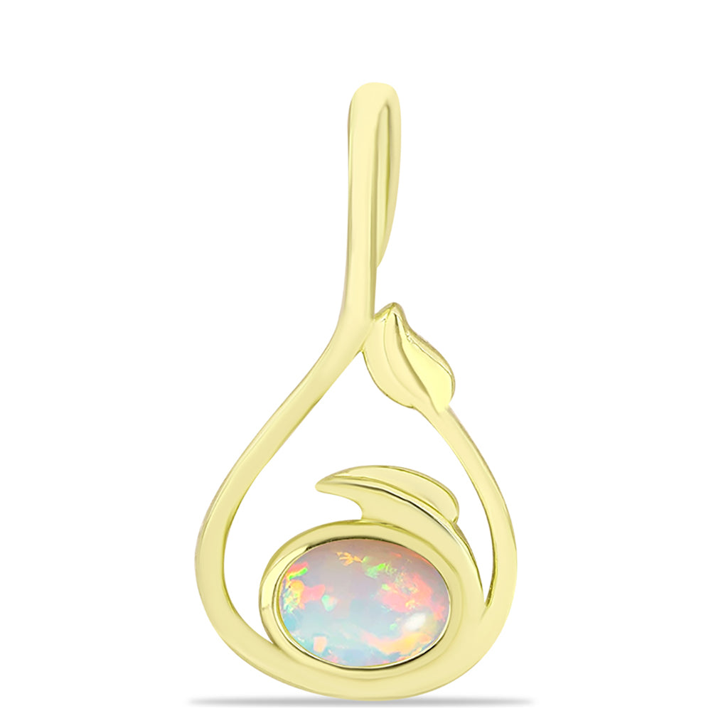 Goldplattierter Silberanhänger mit Welo-Opal 1 