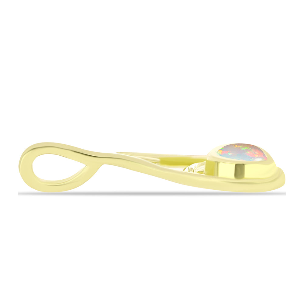 Goldplattierter Silberanhänger mit Welo-Opal 2 