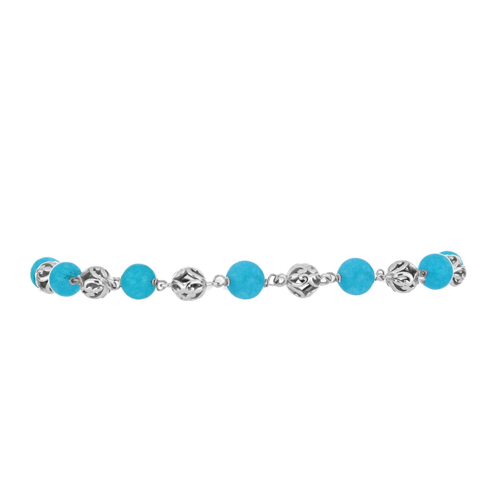 Silberarmband mit Paraiba Quarz 2 