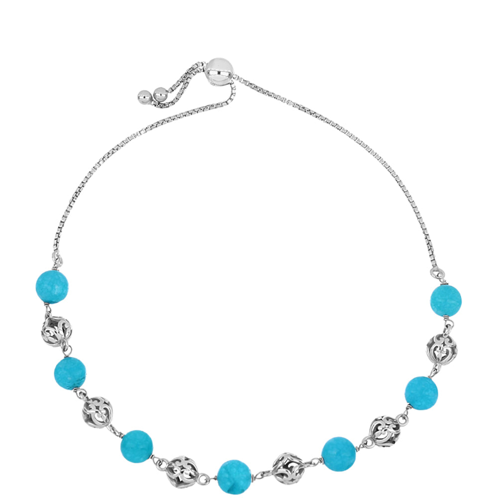 Silberarmband mit Paraiba Quarz 1 