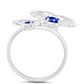 Silberring mit australischem blauem Saphir
