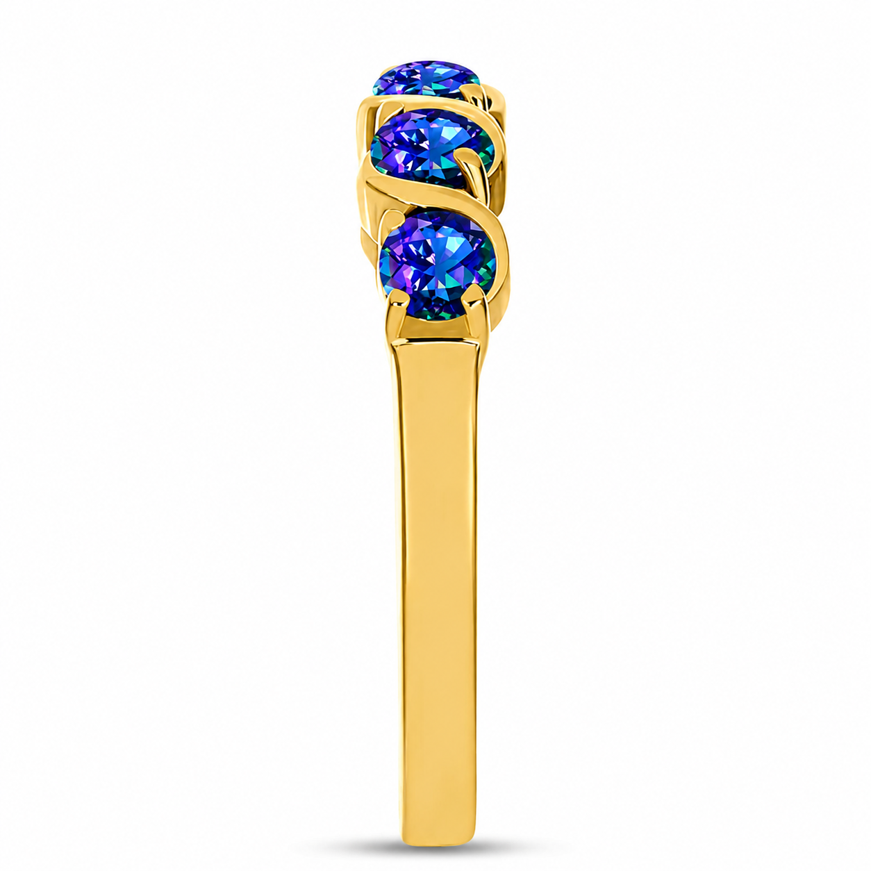 Goldplattierter Silberring mit mystischem Topas