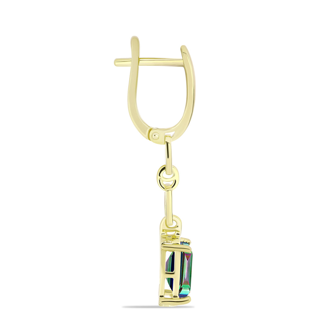 Goldplattierte Silberohrringe mit mystischem Topas 2 