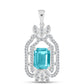 Silberanhänger mit Paraiba Quarz und weißem Topas