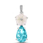 Silberanhänger mit Paraiba Quarz