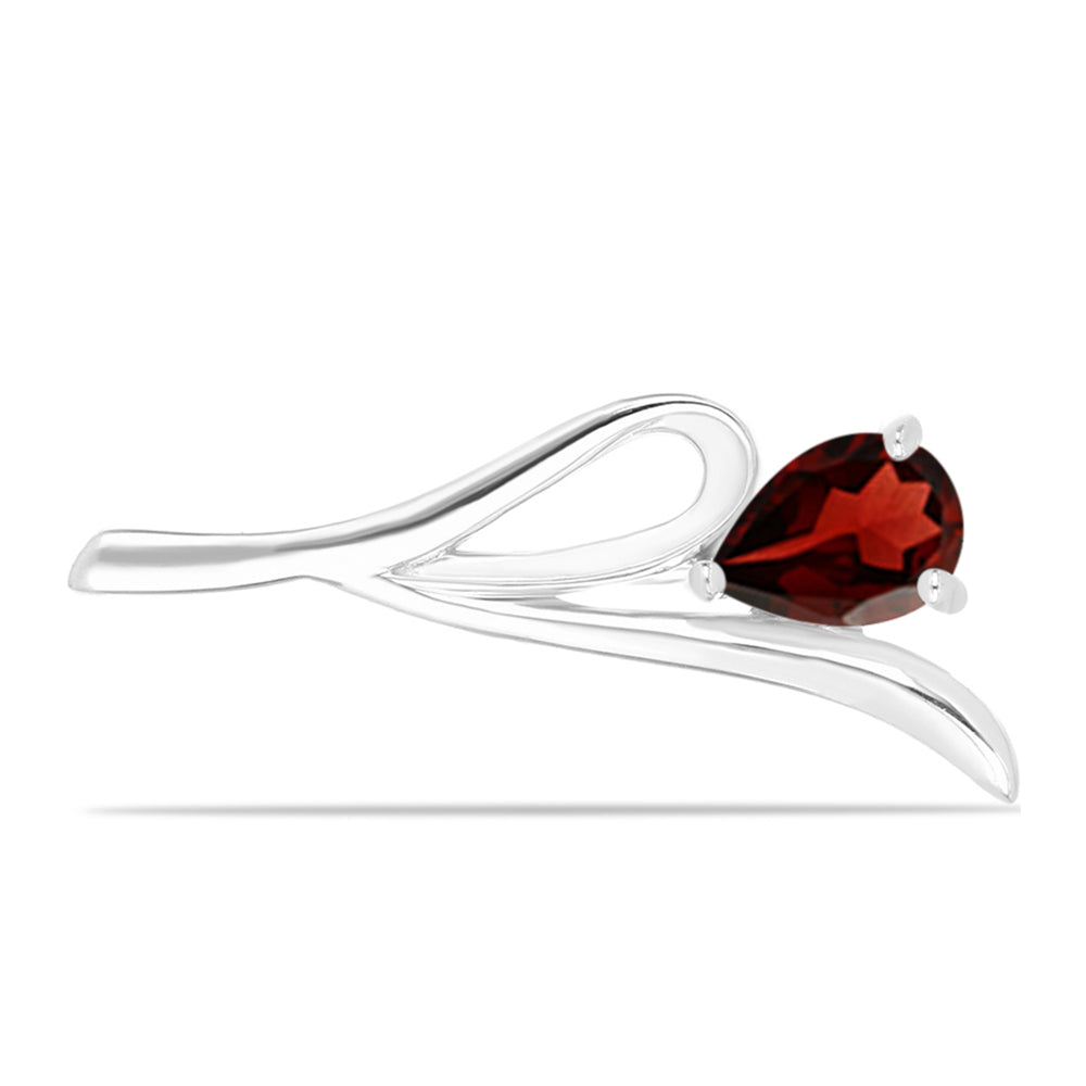 Silberbrosche mit Barton Granat