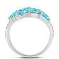 Silberring mit Paraiba Quarz und weißem Topas