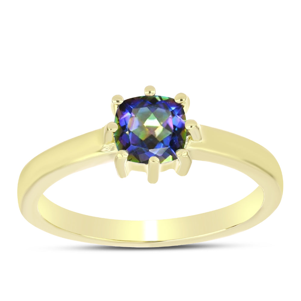 Goldplattierter Silberring mit mystischem Topas 3 