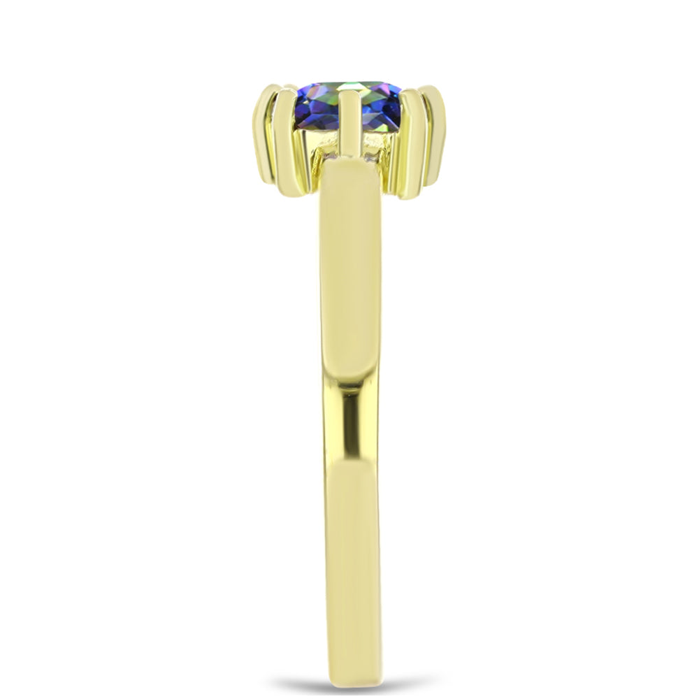 Goldplattierter Silberring mit mystischem Topas 4 
