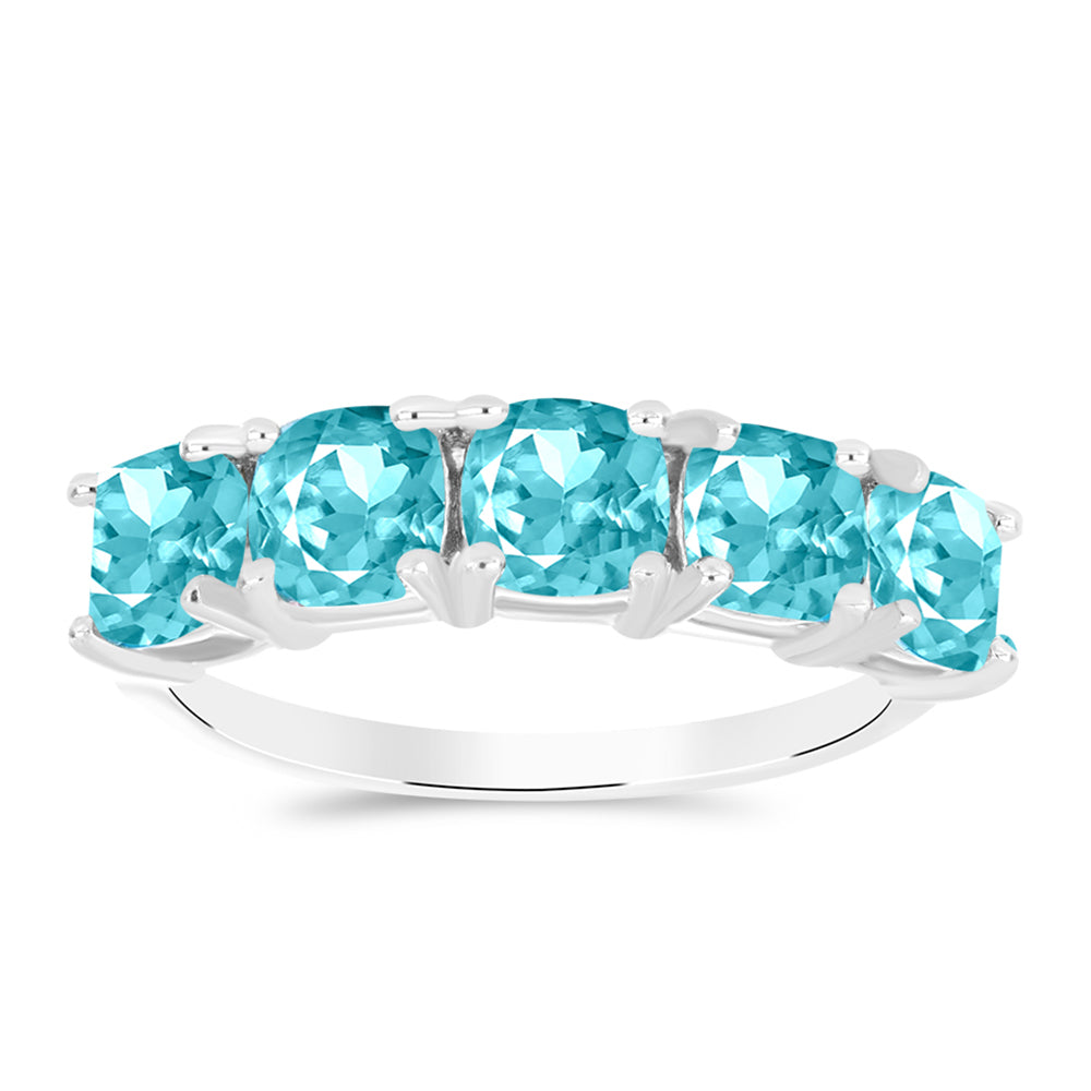Silberring mit Paraiba Quarz