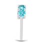 Silberring mit Paraiba Quarz