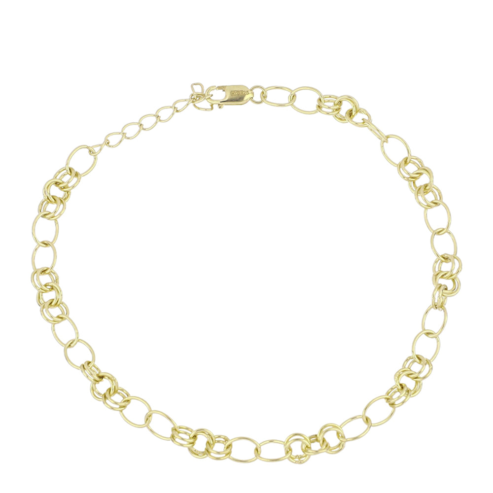 Goldplattiertes Silberarmband