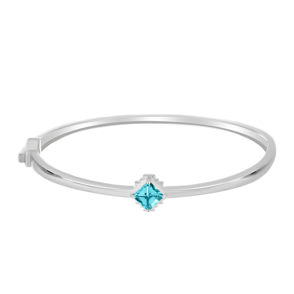 Silberarmreif mit Paraiba Quarz