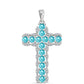 Silberanhänger mit Paraiba Quarz und weißem Topas