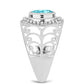 Silberring mit Paraiba Quarz