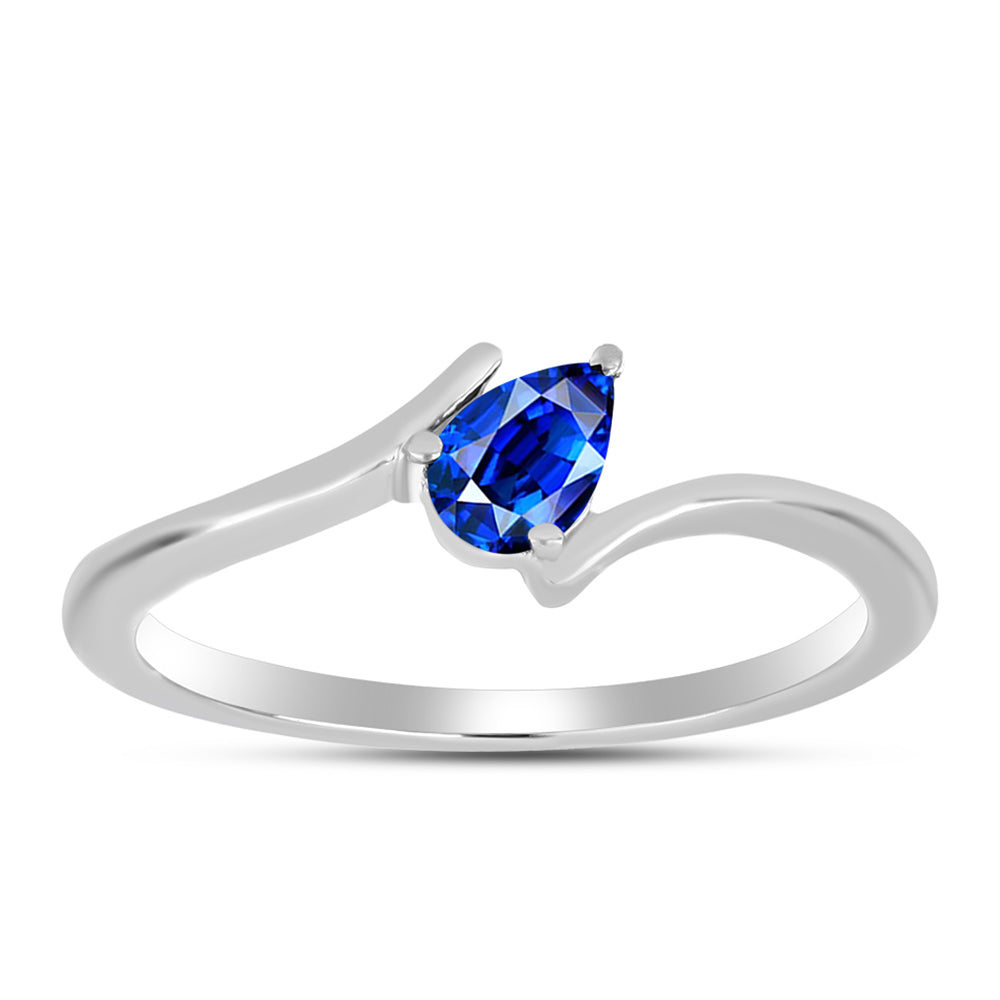 Silberring mit australischem blauem Saphir