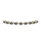 Goldplattiertes Silberarmband mit mystischem Topas und weißem Topas