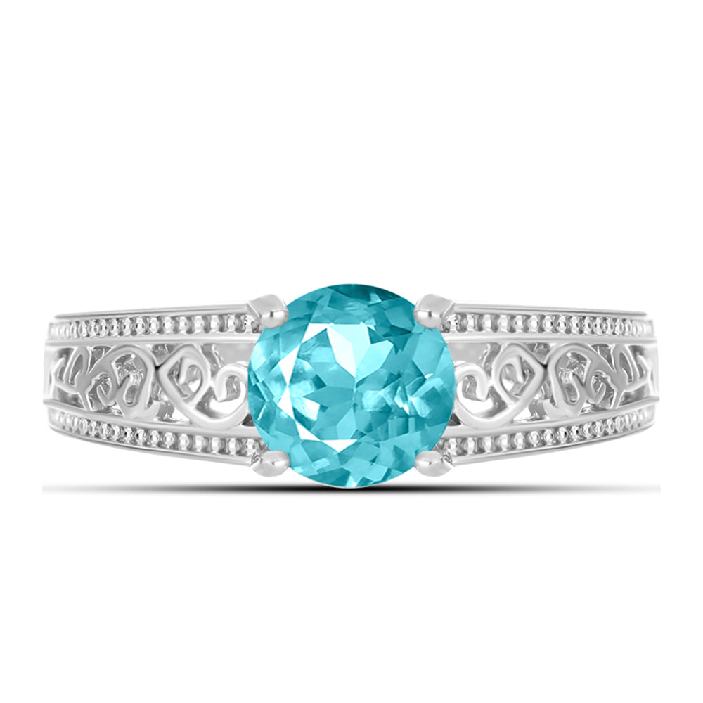 Silberring mit Paraiba Quarz 1 