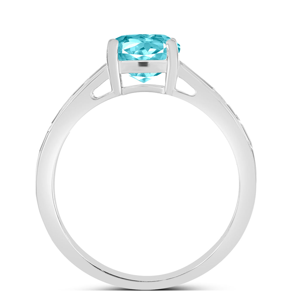Silberring mit Paraiba Quarz 2 