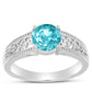 Silberring mit Paraiba Quarz