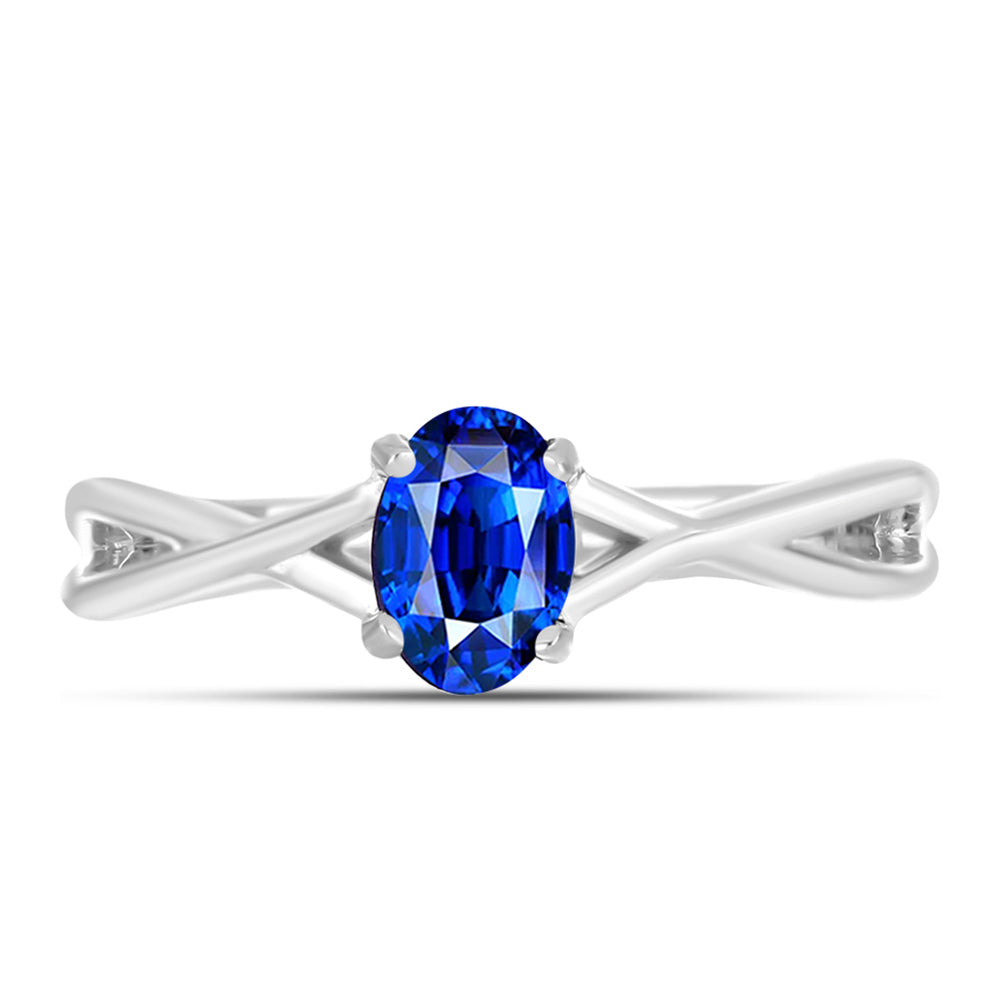 Silberring mit australischem blauem Saphir