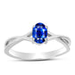 Silberring mit australischem blauem Saphir