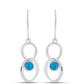Silberohrringe mit äthiopischem blauem Paradise-Opal