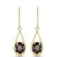 Goldplattierte Silberohrringe mit Rauchquarz aus Gondo