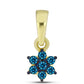 Goldplattierter Silberanhänger mit blauem Diamant