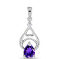 Silberanhänger mit marokkanischem Amethyst und weißem Topas