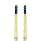 Goldplattierte Silberohrringe mit blauem Diamant