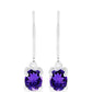 Silberohrringe mit marokkanischem Amethyst