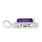 Silberanhänger mit marokkanischem Amethyst und weißem Topas